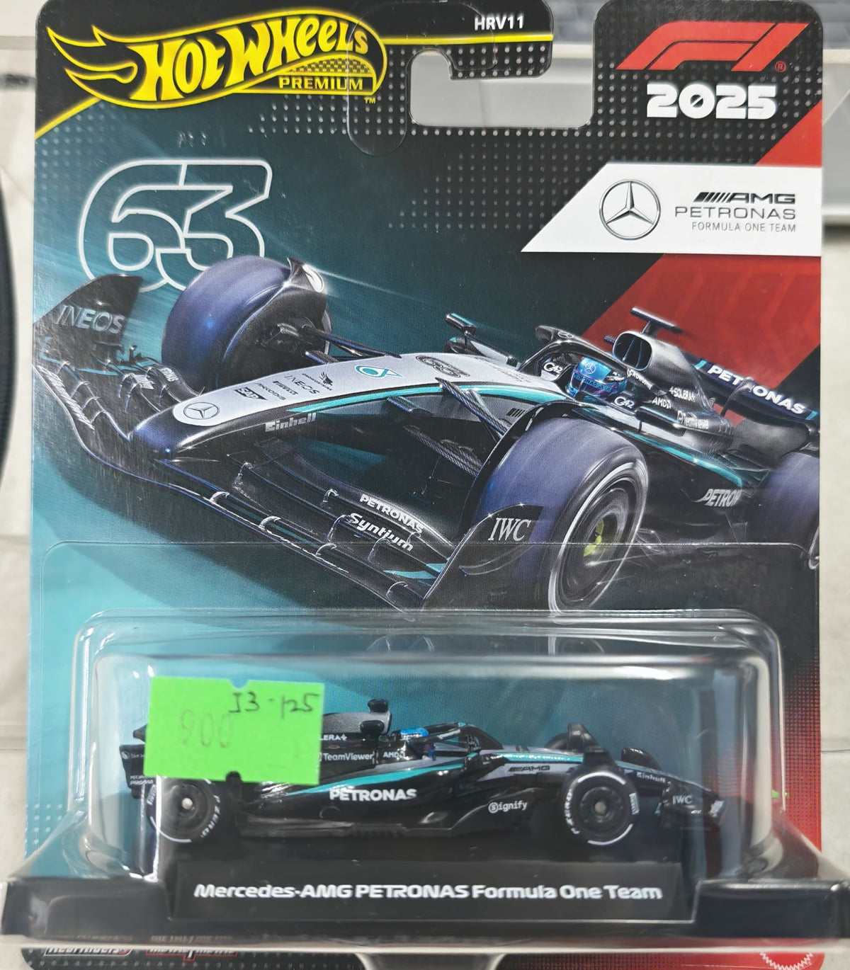 2025 Hot Wheels Hot Wheels Premium F1 2025 Mercedes-AMG PETRONAS Formula One Team - Car #6