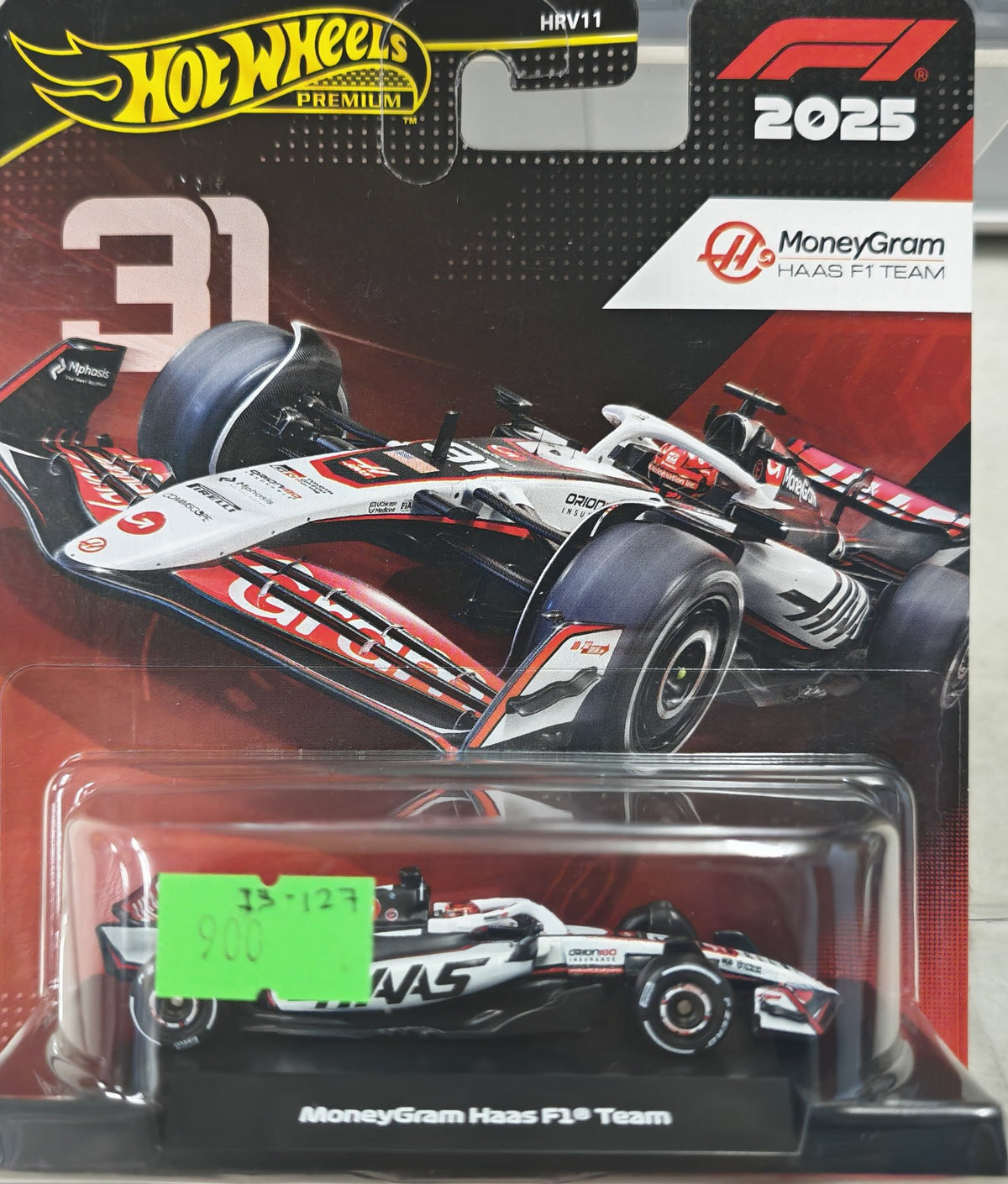2025 Hot Wheels Hot Wheels Premium F1 2025 MoneyGram Haas F1 Team #HRV11
