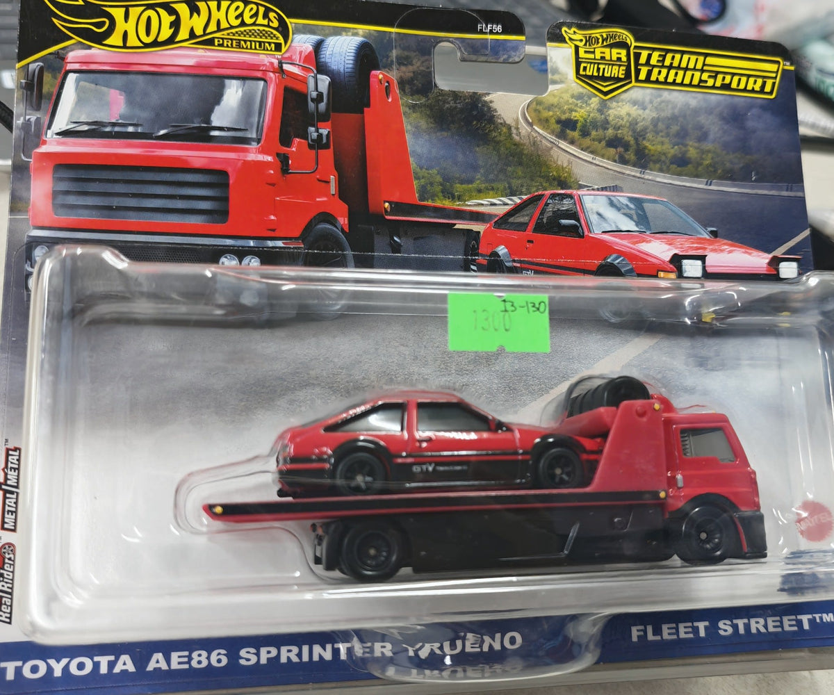 Hot Wheels Car Culture Team Transport Toyota AE86 Sprinter Trueno & Fleet Street