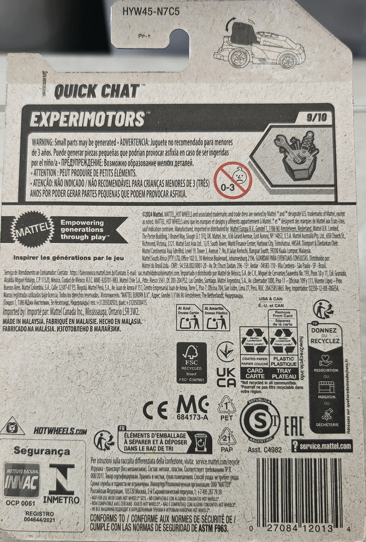 2025 Hot Wheels Experimotors Quick Chat #9/10 - view 2