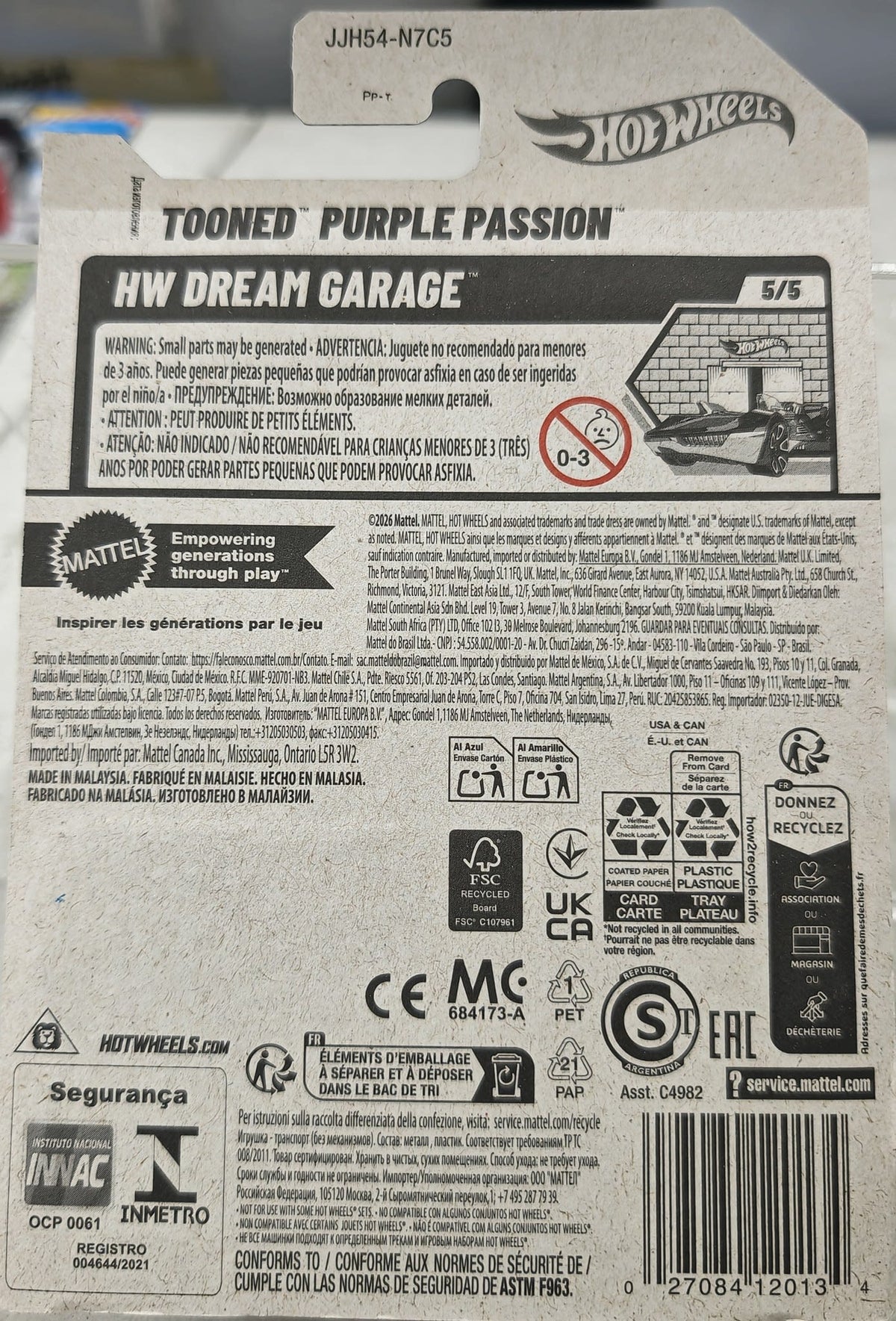 2026 Hot Wheels HW Dream Garage Tooned Purple Passion #140/250 - view 2