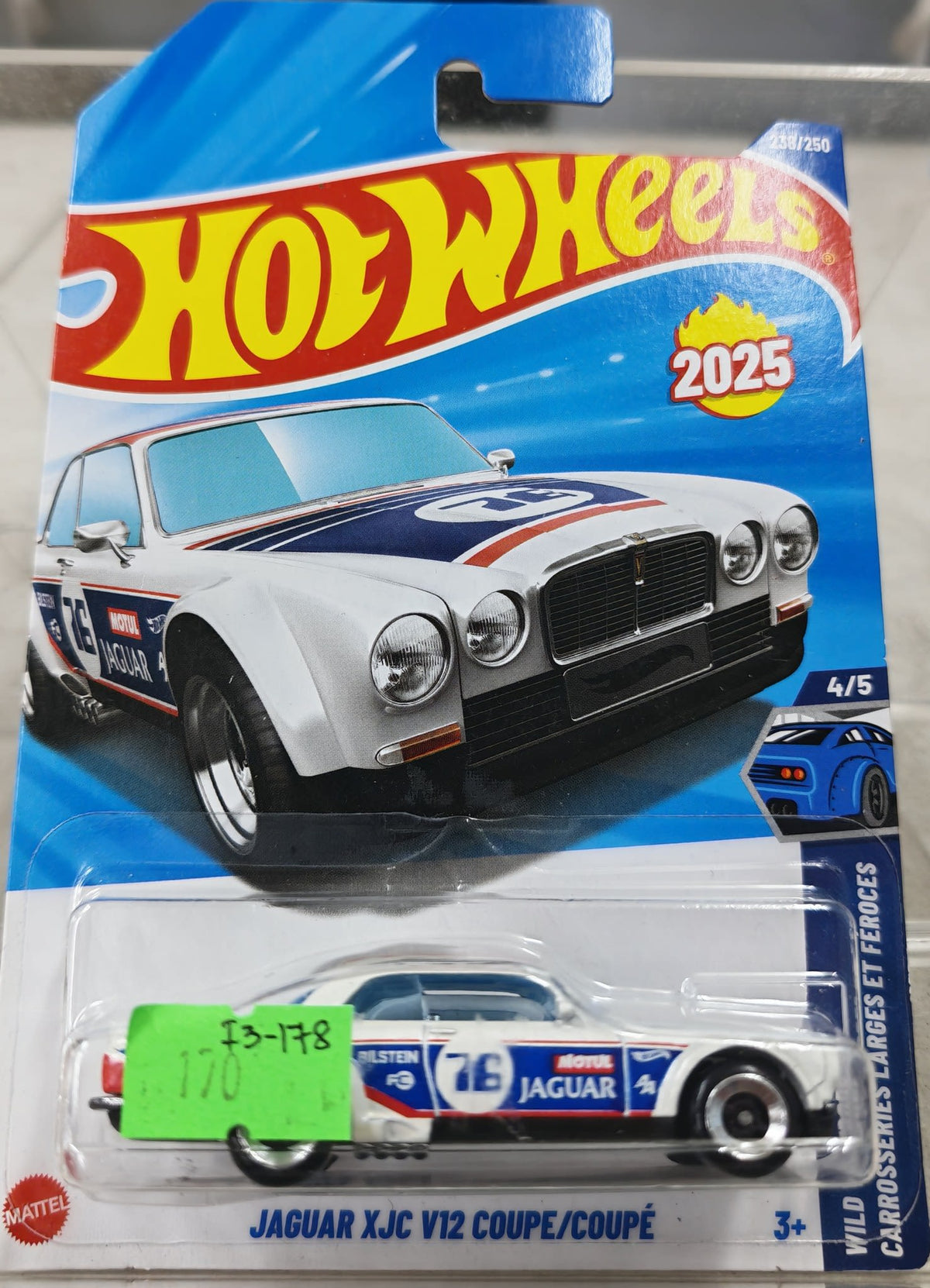 2025 Hot Wheels Wild Carrosseries Larges et Féroces Jaguar XJC V12 Coupe #238/250