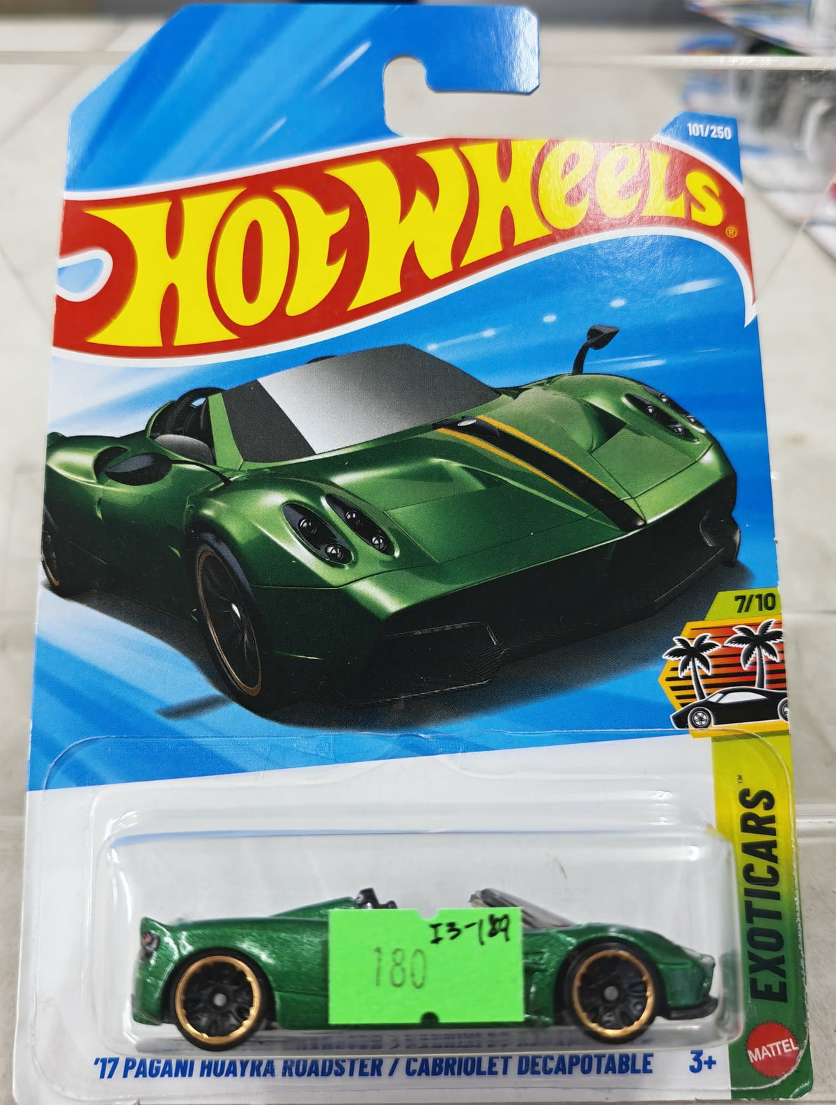 Hot Wheels Exoticars '17 Pagani Huayra Roadster / Cabriolet Decapotable #101/250