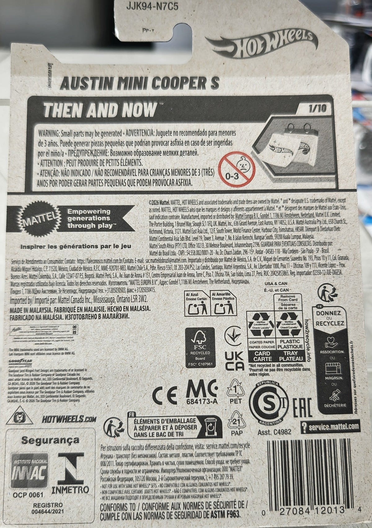 2026 Hot Wheels Then and Now Austin Mini Cooper S #71/250 - view 2