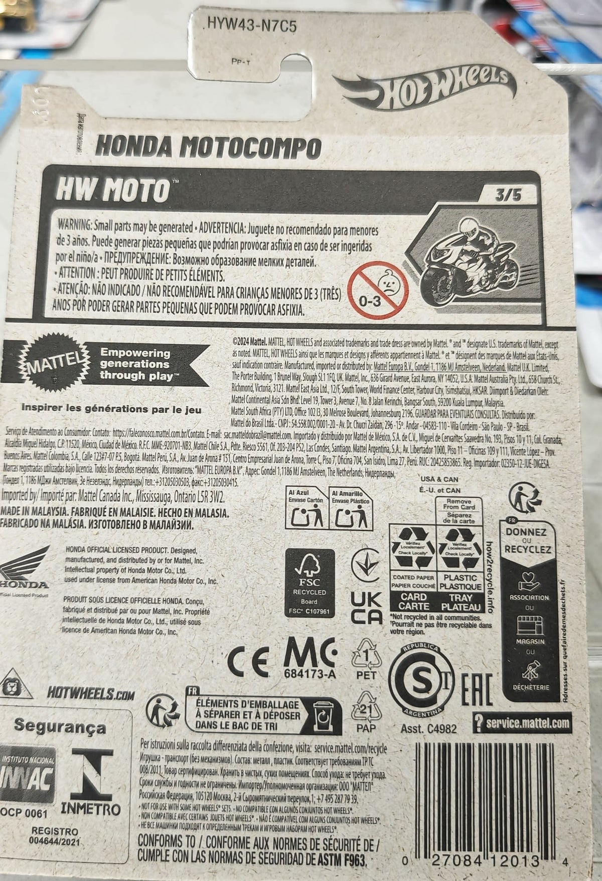 2025 Hot Wheels HW Moto Honda Motocompo #181/250 - view 2