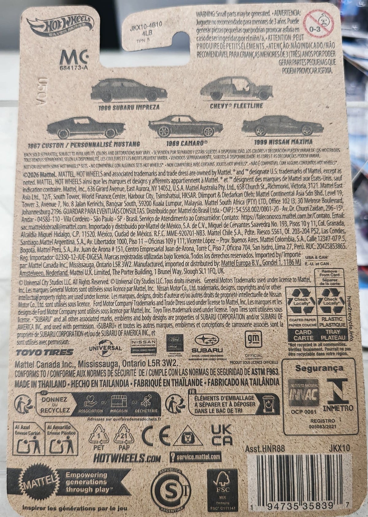 1999 Hot Wheels Fast & Furious Dream Lineup Silver Series 1999 Subaru Impreza - view 2