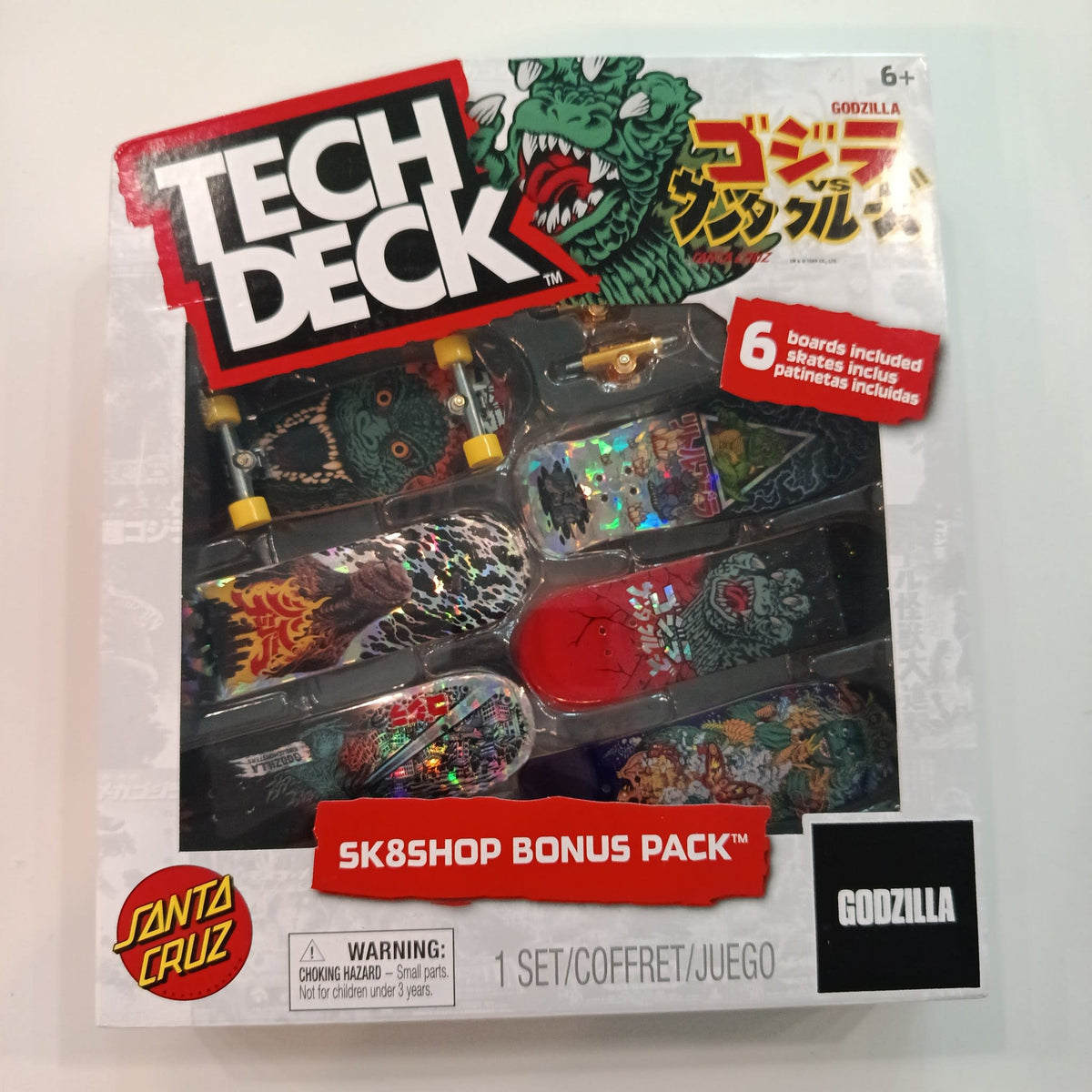 Tech Deck Sk8shop Bonus Pack Santa Cruz x Godzilla