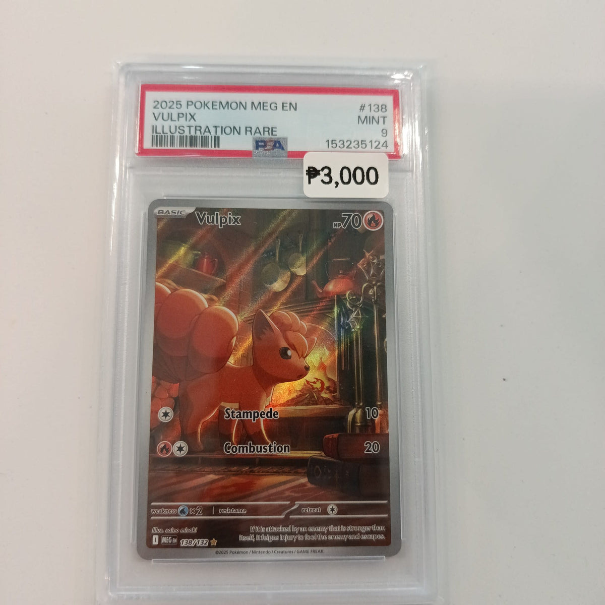 2025 Pokemon Company Sword & Shield Illustration Rare Vulpix #138 PSA 9