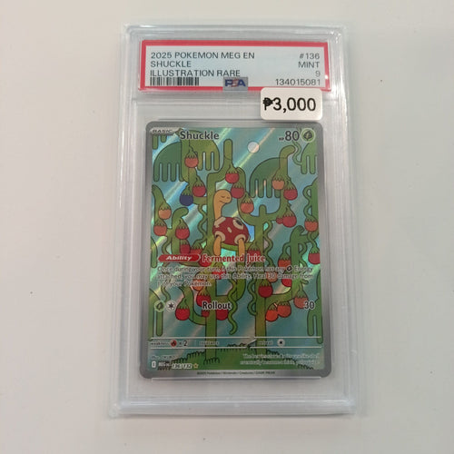 2025 Pokemon Company 2025 Pokemon MEG EN Illustration Rare Shuckle #136 PSA Mint