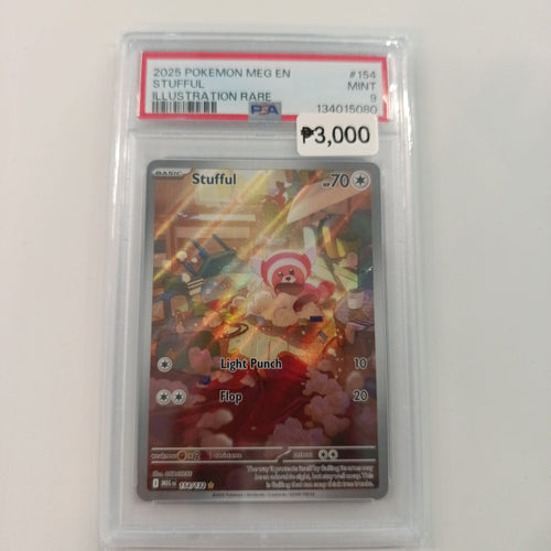 2025 Pokemon Company Scarlet & Violet Illustration Rare Stufful #154 PSA 9
