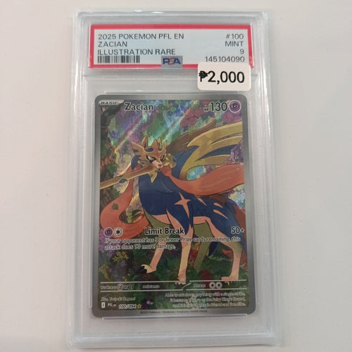 2025 Pokemon Company Pokemon Scarlet & Violet Illustration Rare Zacian #100 PSA 9