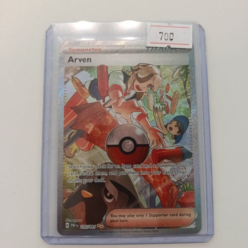 2024 Pokemon Company Paldean Fates Special Illustration Rare Arven #235/091
