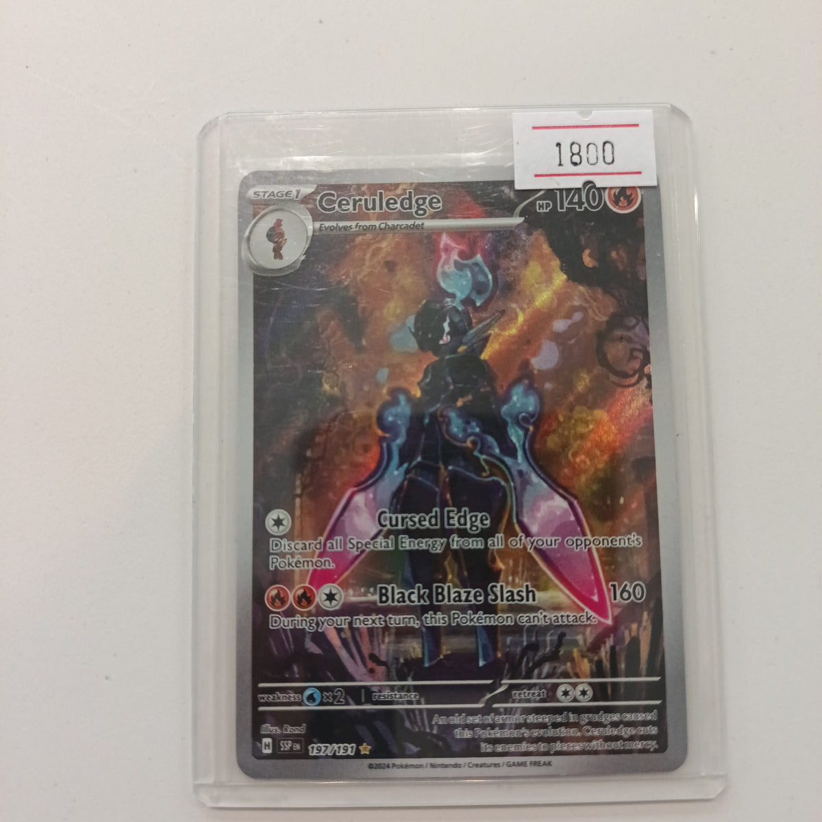 2024 Pokemon Company Scarlet & Violet Surging Sparks Special Illustration Rare Ceruledge #