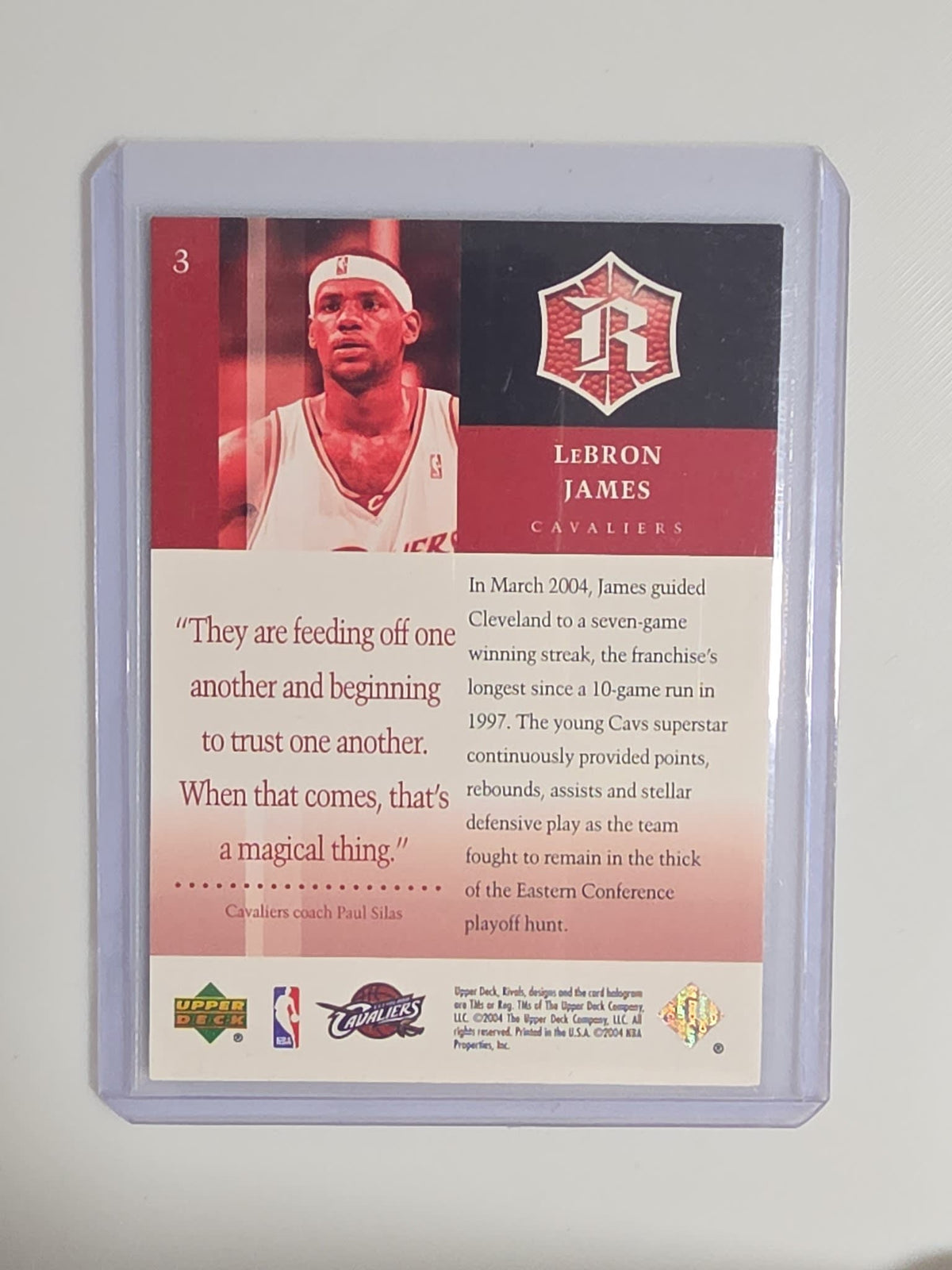 2004 Upper Deck Rivals Rivals LeBron James #3 - view 2