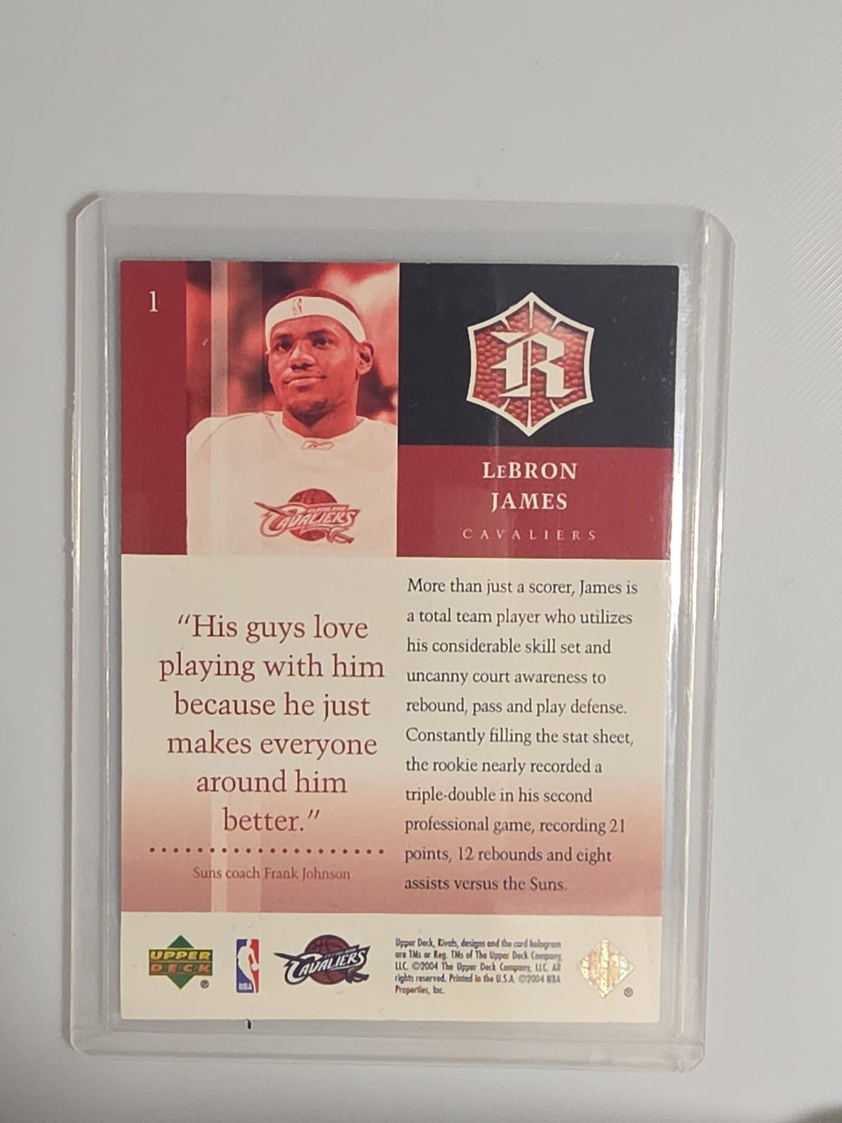 2004 Upper Deck Rivals LeBron James #1 - view 2