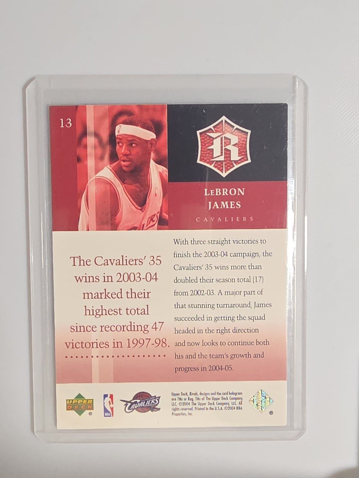 2004-05 Upper Deck Rivals Rivals LeBron James #13 - view 2