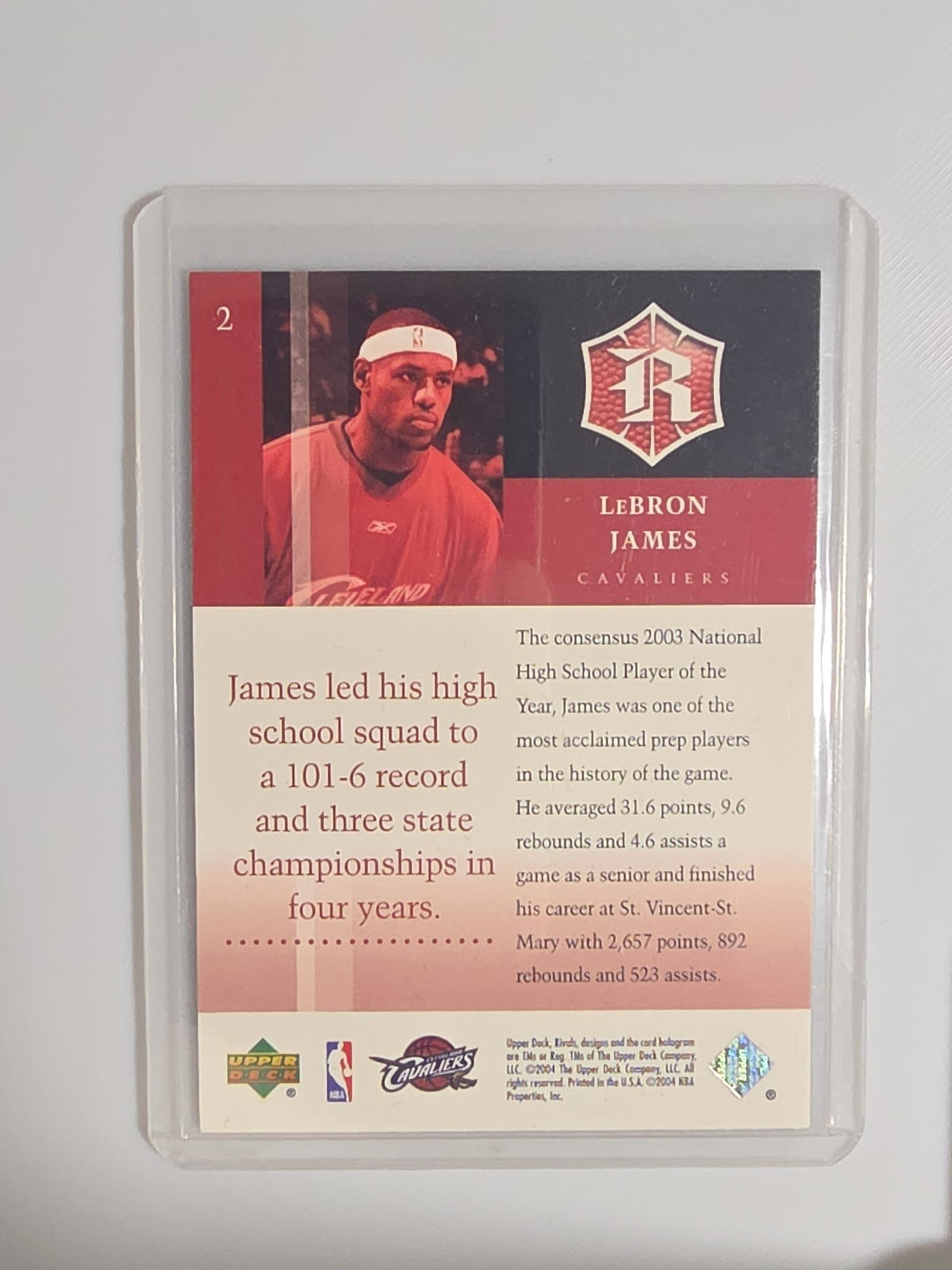 2004 Upper Deck Rivals Rivals LeBron James #2 - view 2