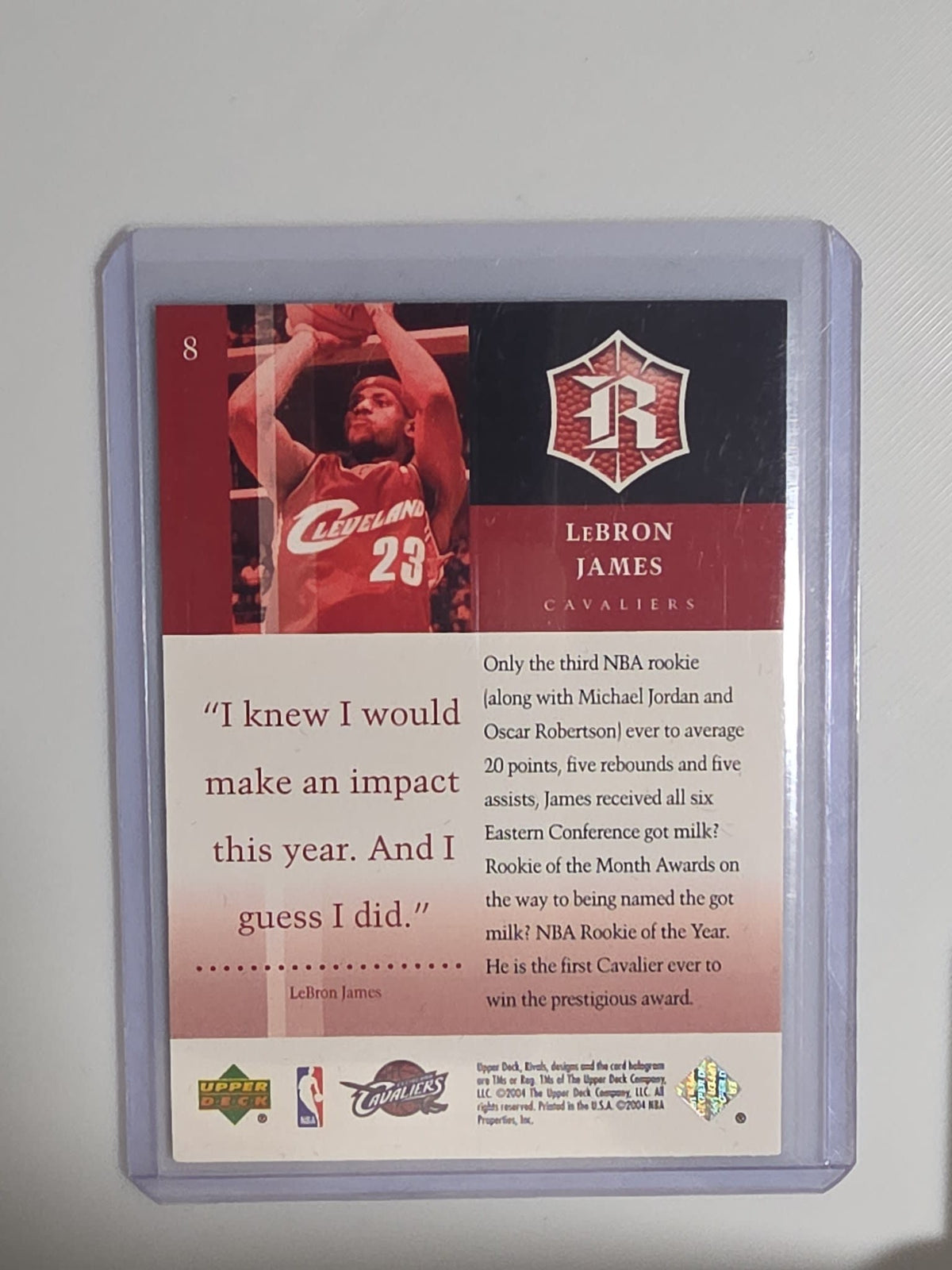 2004 Upper Deck Rivals LeBron James #8 - view 2