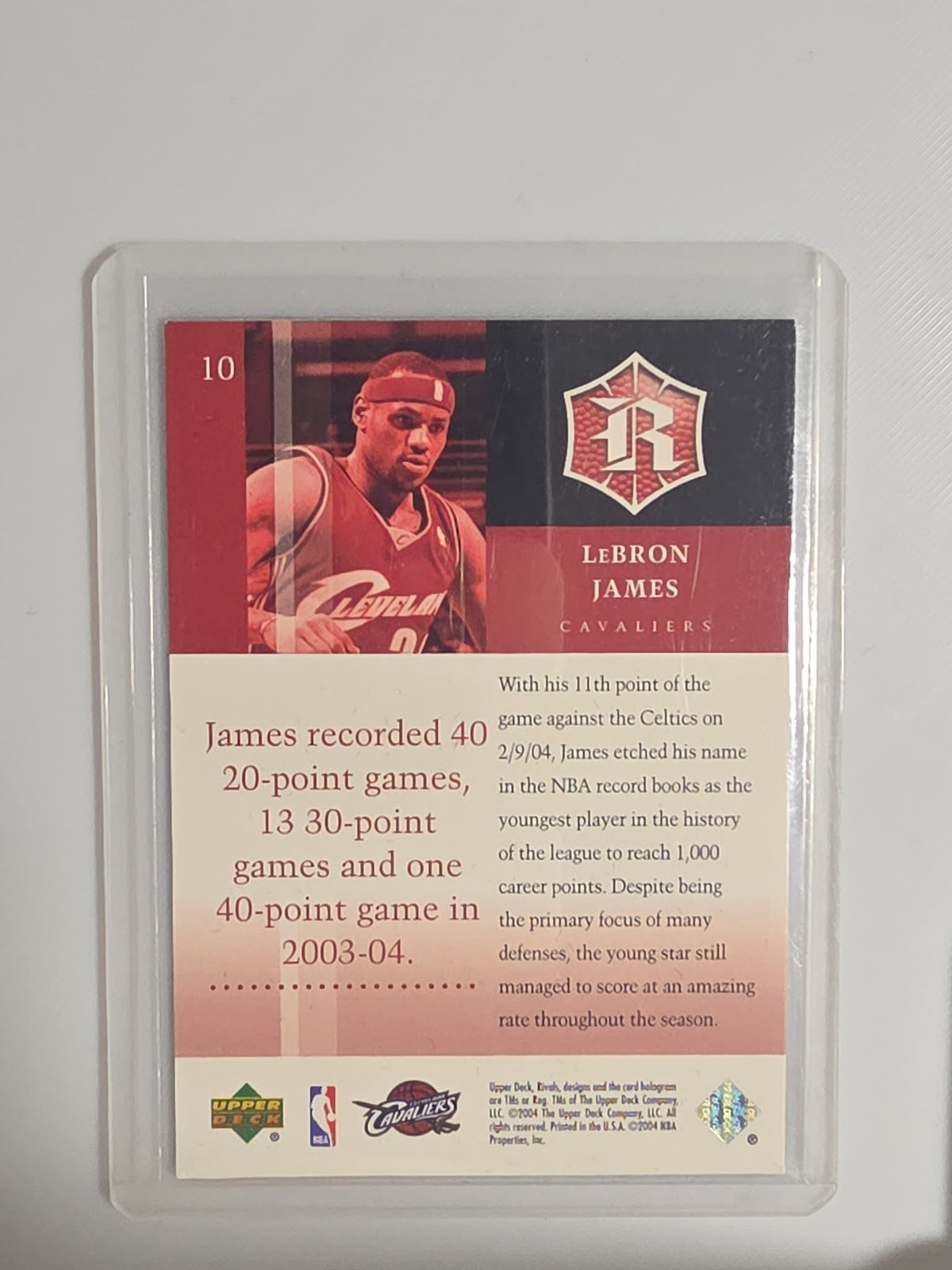 2004-05 Upper Deck Rivals LeBron James #10 - view 2