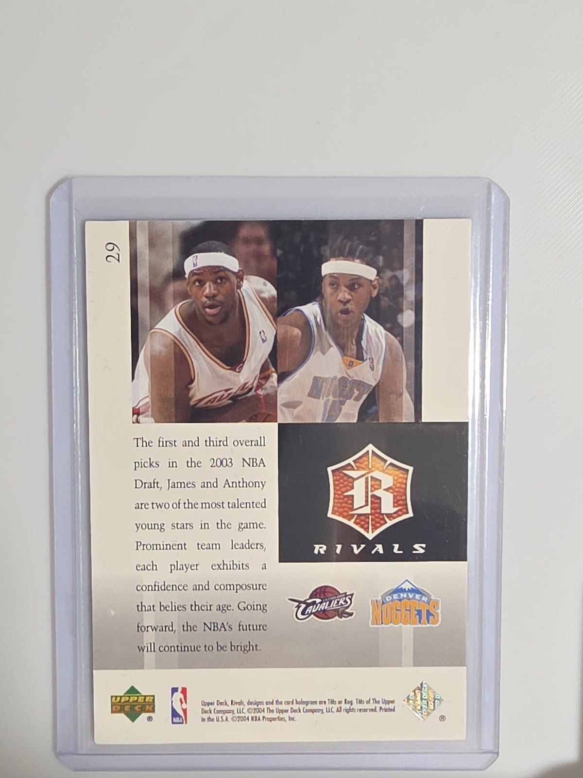 2004 Upper Deck Rivals Rivals LeBron James / Carmelo Anthony #29 - view 2