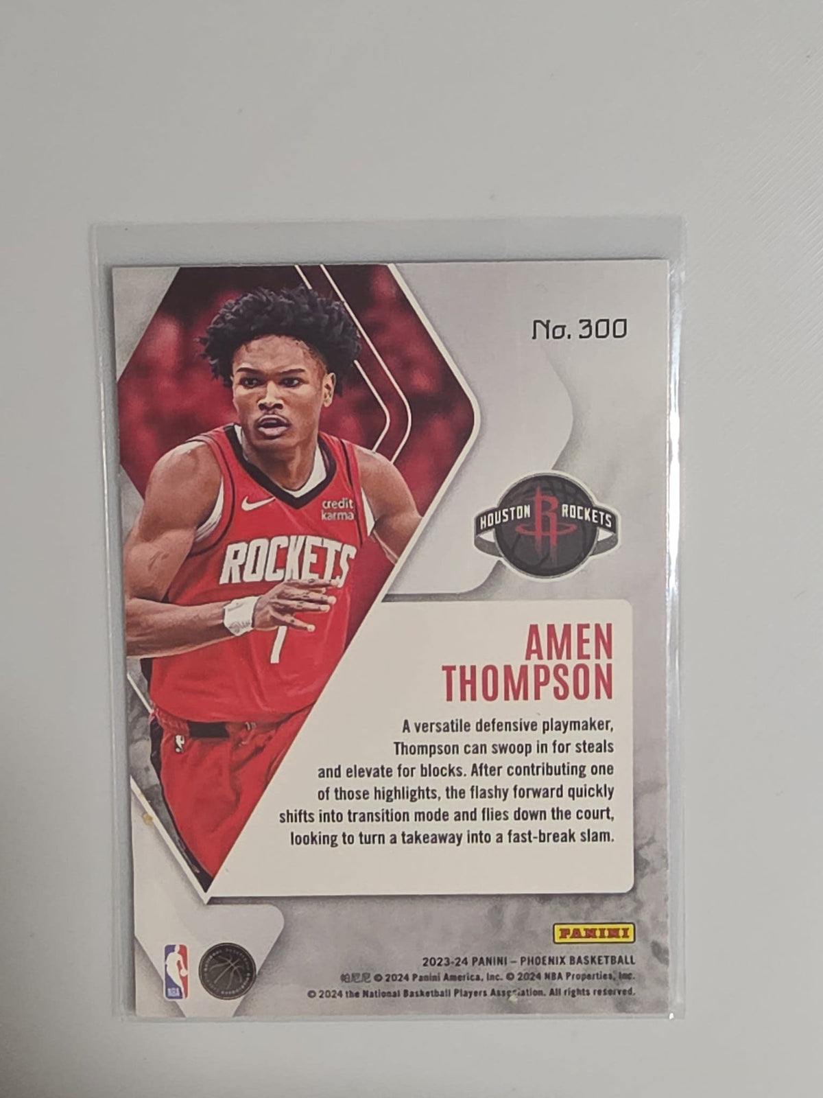 2023-24 Panini Phoenix Amen Thompson Cracked Ice #300 - view 2