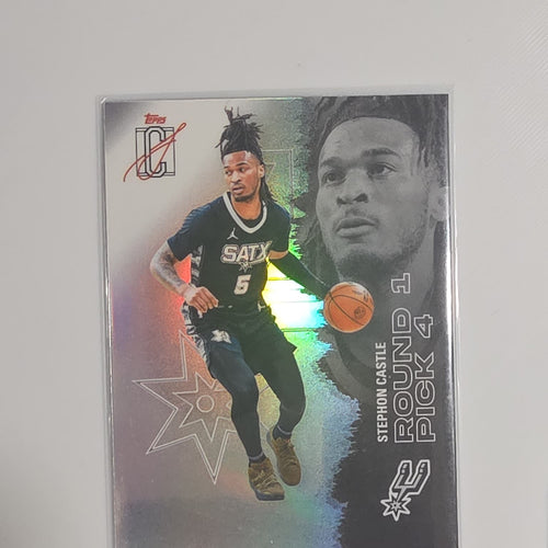 2025-26 Topps Round 1 Pick 4 Stephon Castle Refractor #53