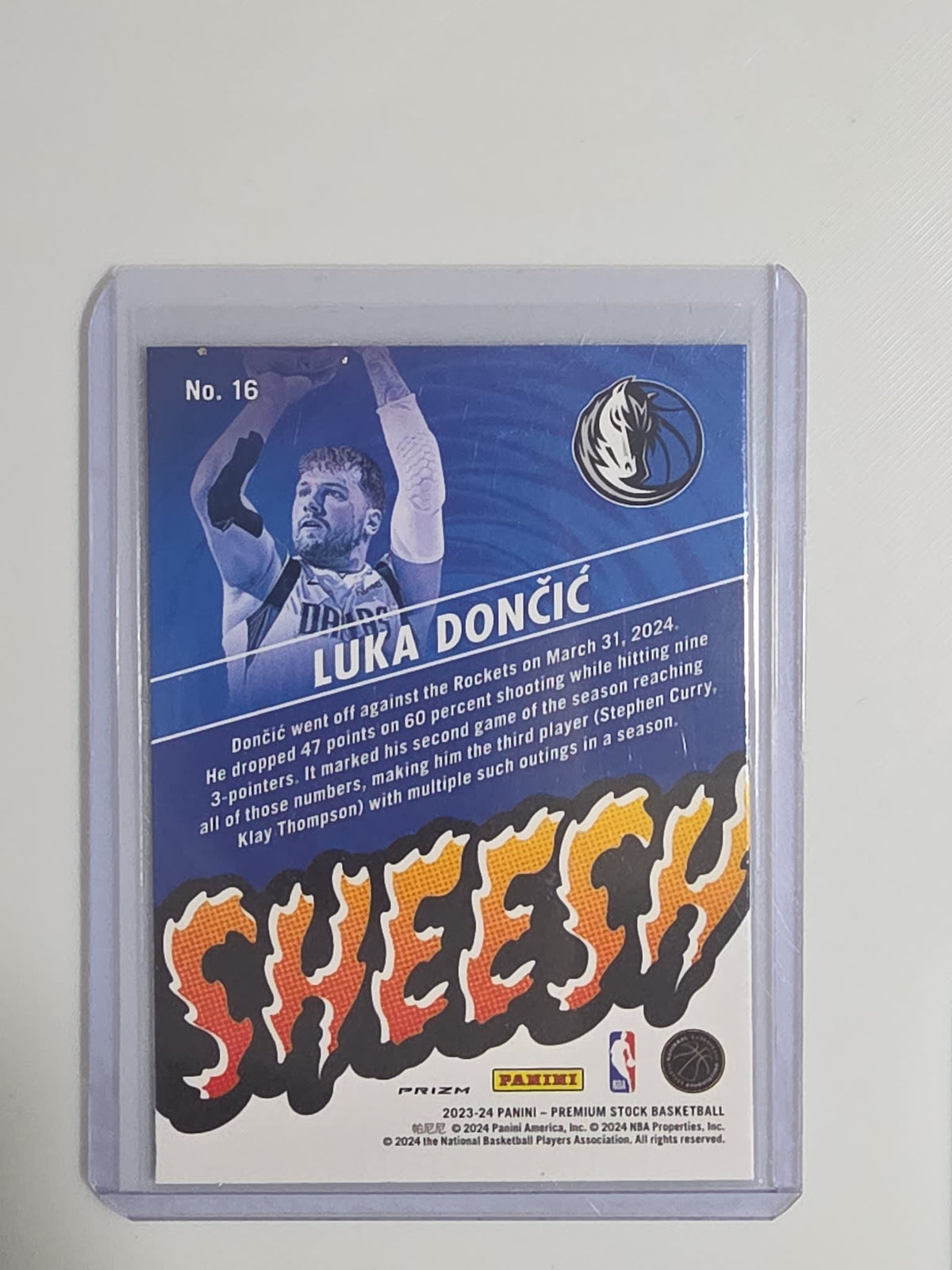 2023-24 Panini NBA Hoops Premium Stock Sheesh Luka Dončić #16 - view 2