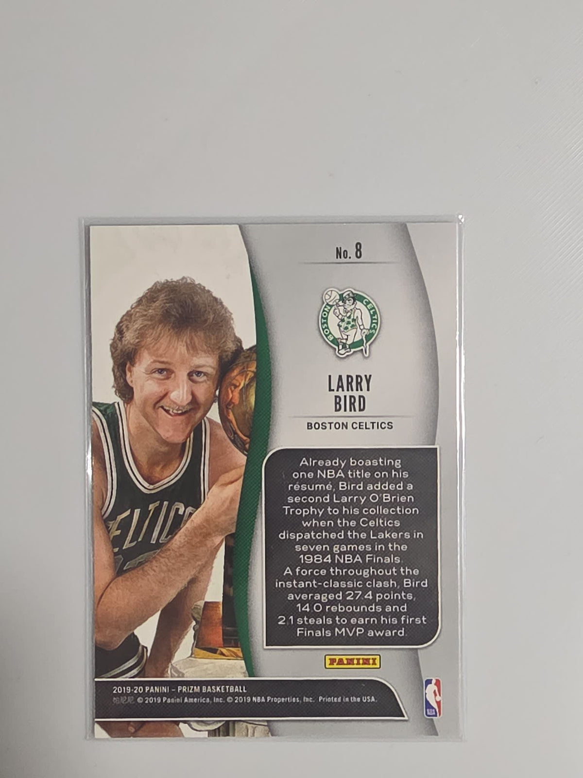2019-20 Panini Prizm NBA Finalists Larry Bird #8 - view 2