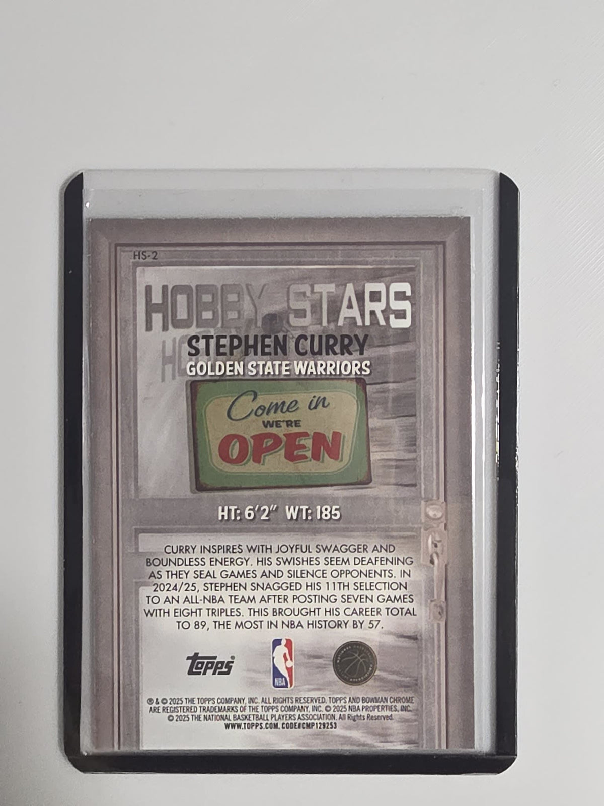 2024-25 Topps Bowman Chrome Hobby Stars Stephen Curry #HS-2 - view 2