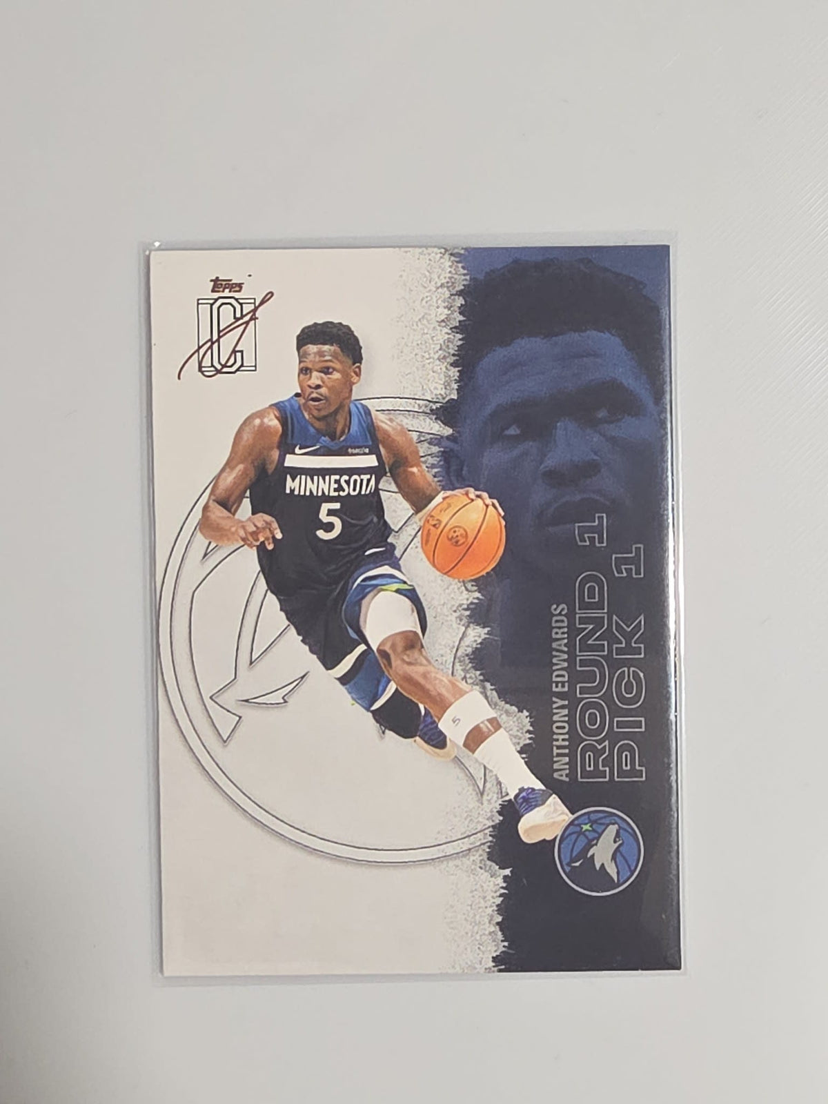 2025-26 Topps Round 1 Pick 1 Anthony Edwards #68
