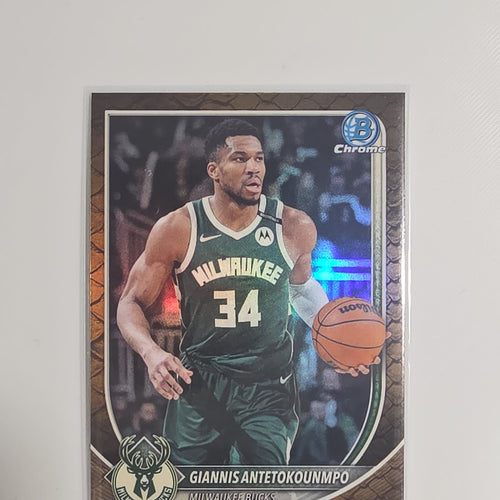 2024-25 Topps Bowman Chrome Bowman Briefing Giannis Antetokounmpo Snakeskin #BCV-80