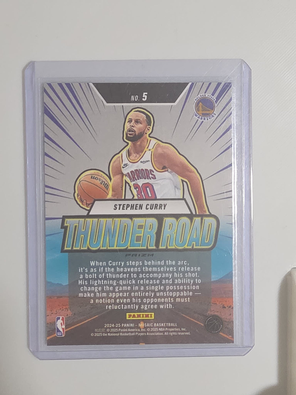 2024-25 Panini Mosaic Thunder Road Stephen Curry #5 - view 2