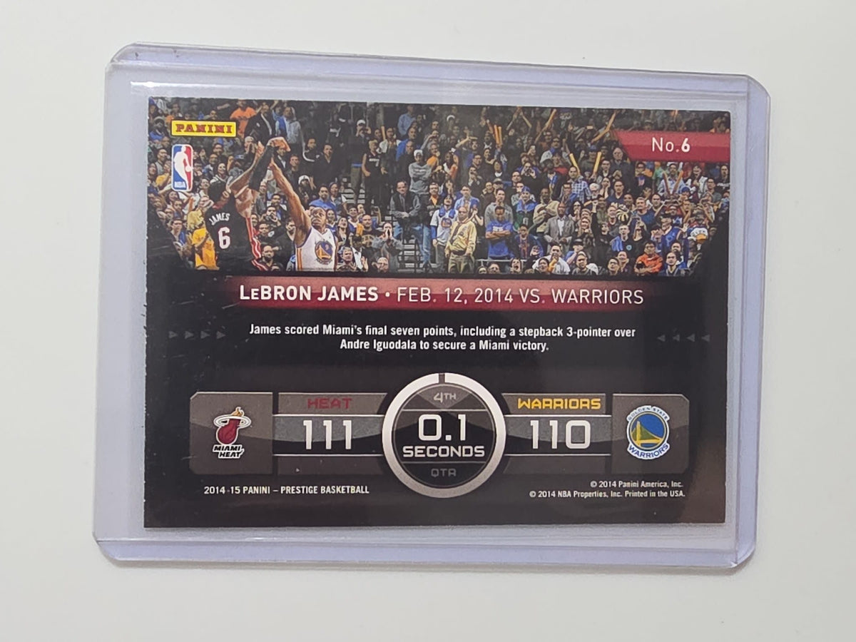 2014-15 Panini Prestige Hardcourt Heroes LeBron James #6 - view 2