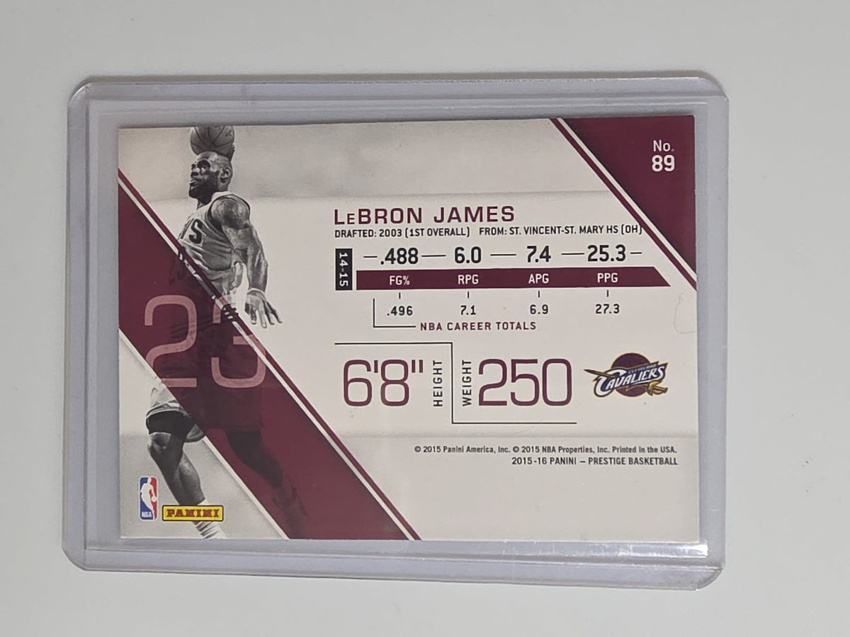 2015-16 Panini Prestige LeBron James #89 - view 2