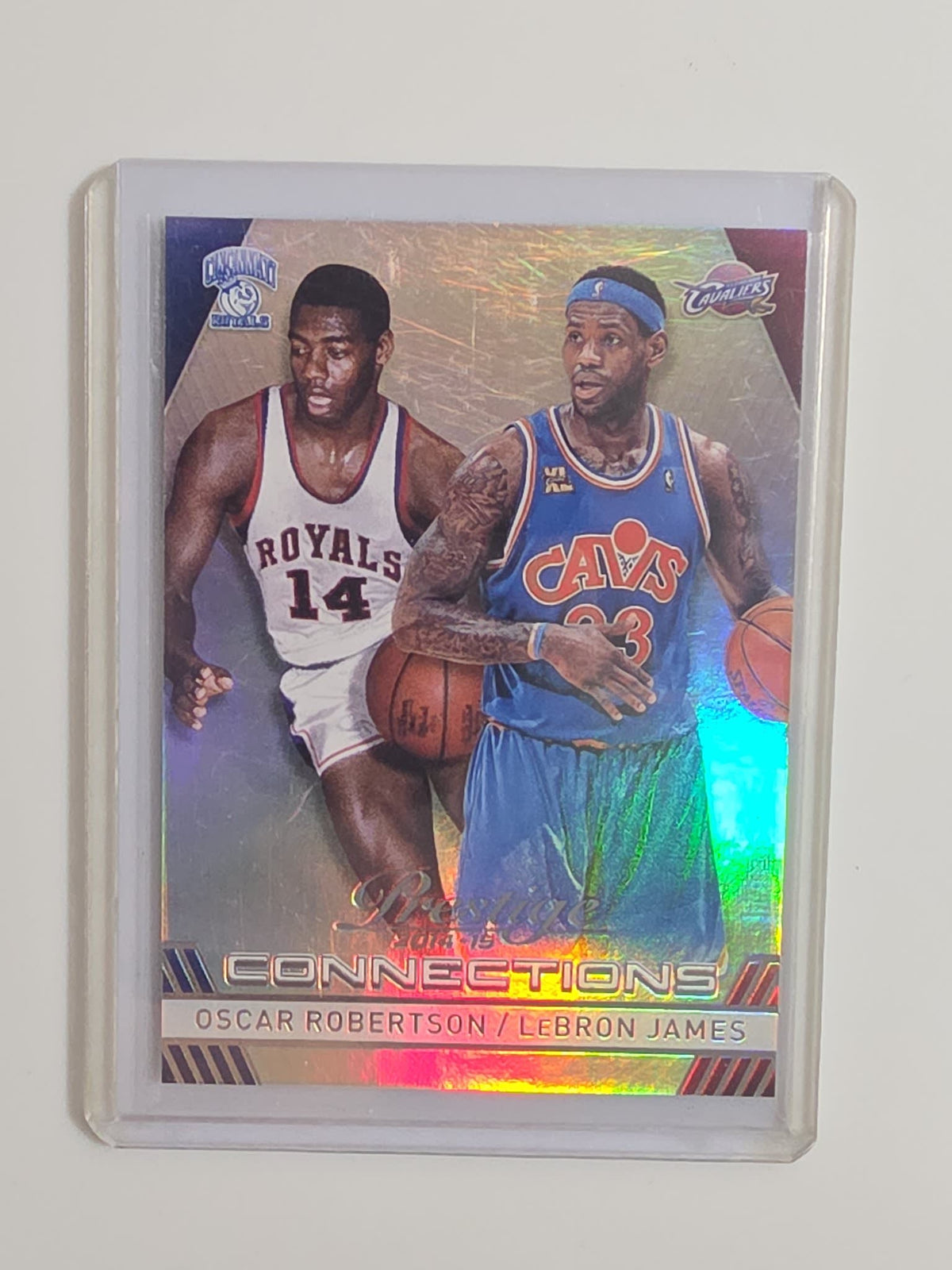 2014-15 Panini Prestige Connections Oscar Robertson / LeBron James #16
