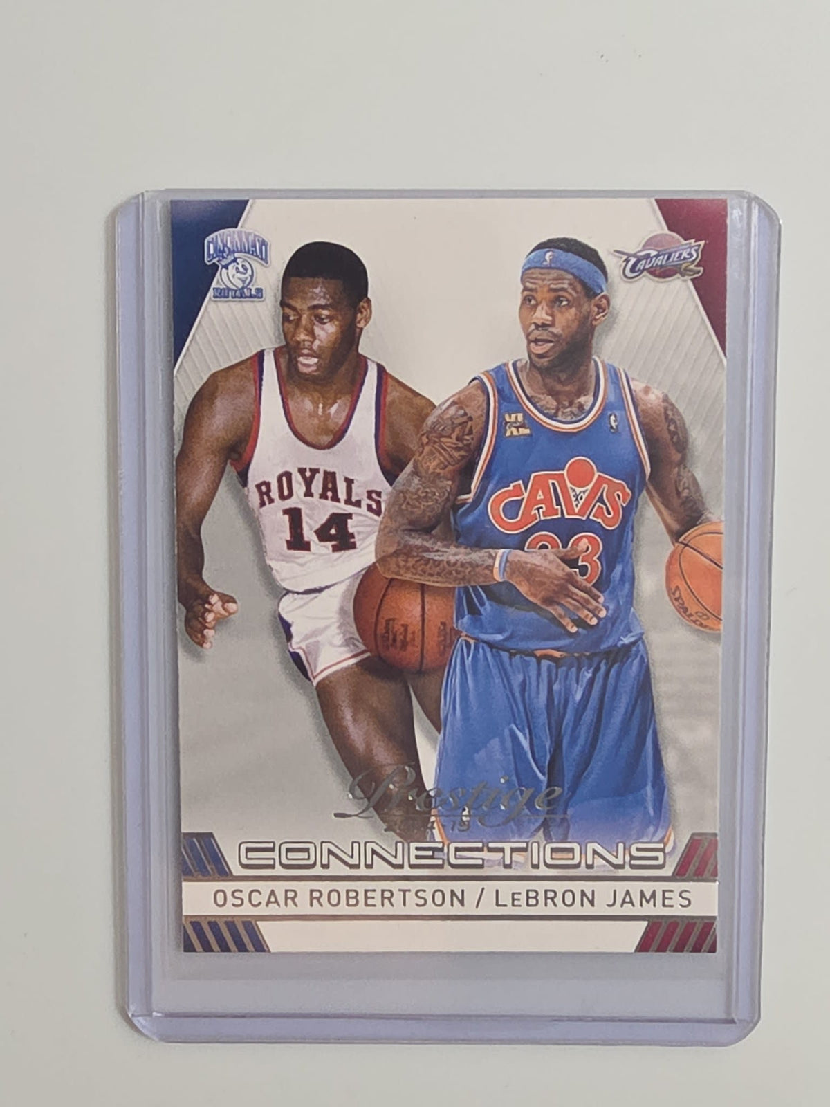 2014-15 Panini Prestige Connections Oscar Robertson / LeBron James #16