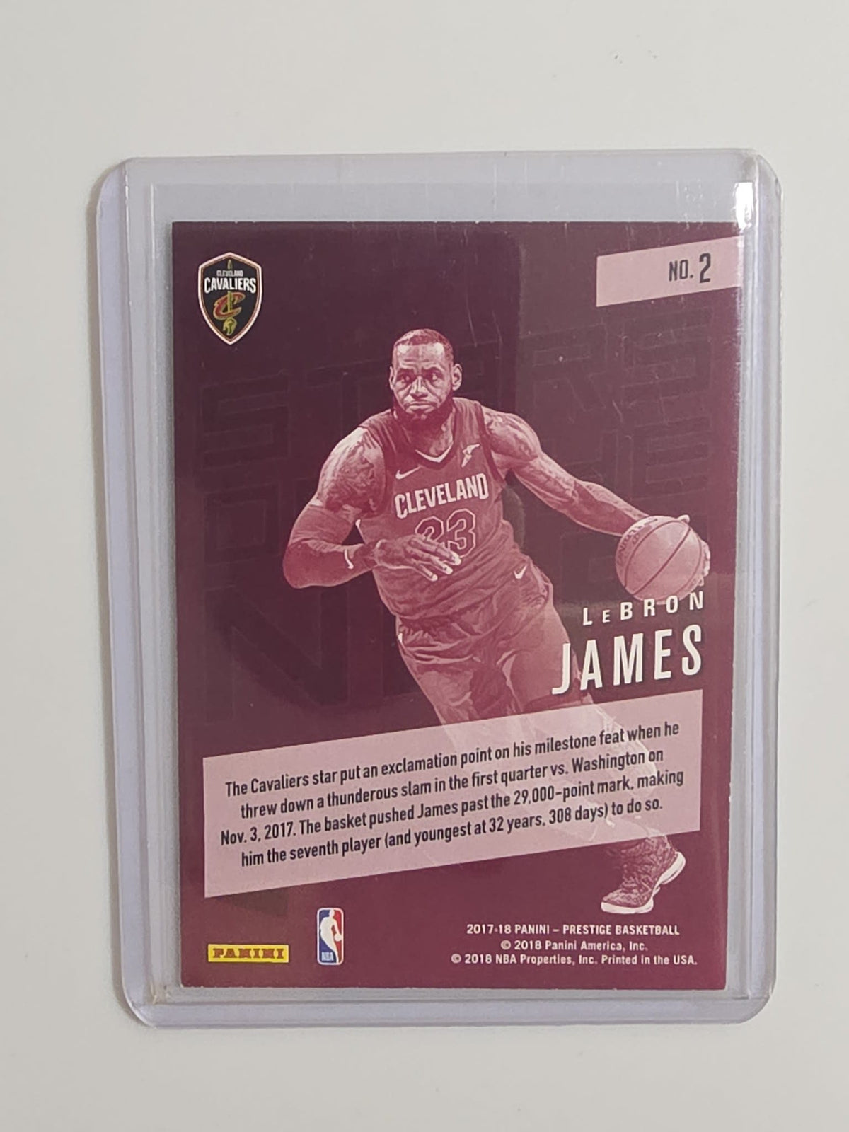 2017-18 Panini Prestige Stars of the NBA LeBron James #2 - view 2