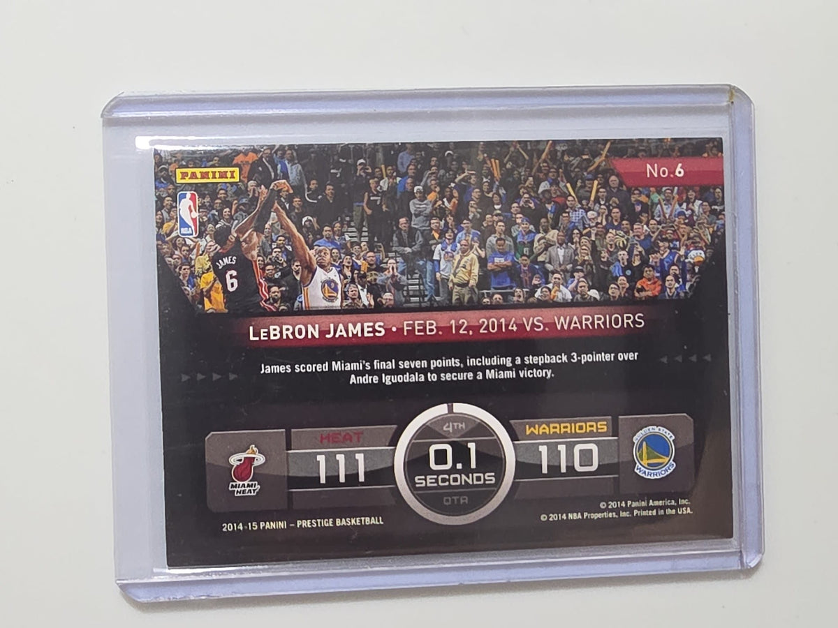 2014-15 Panini Prestige Hardcourt Heroes LeBron James #6 - view 2