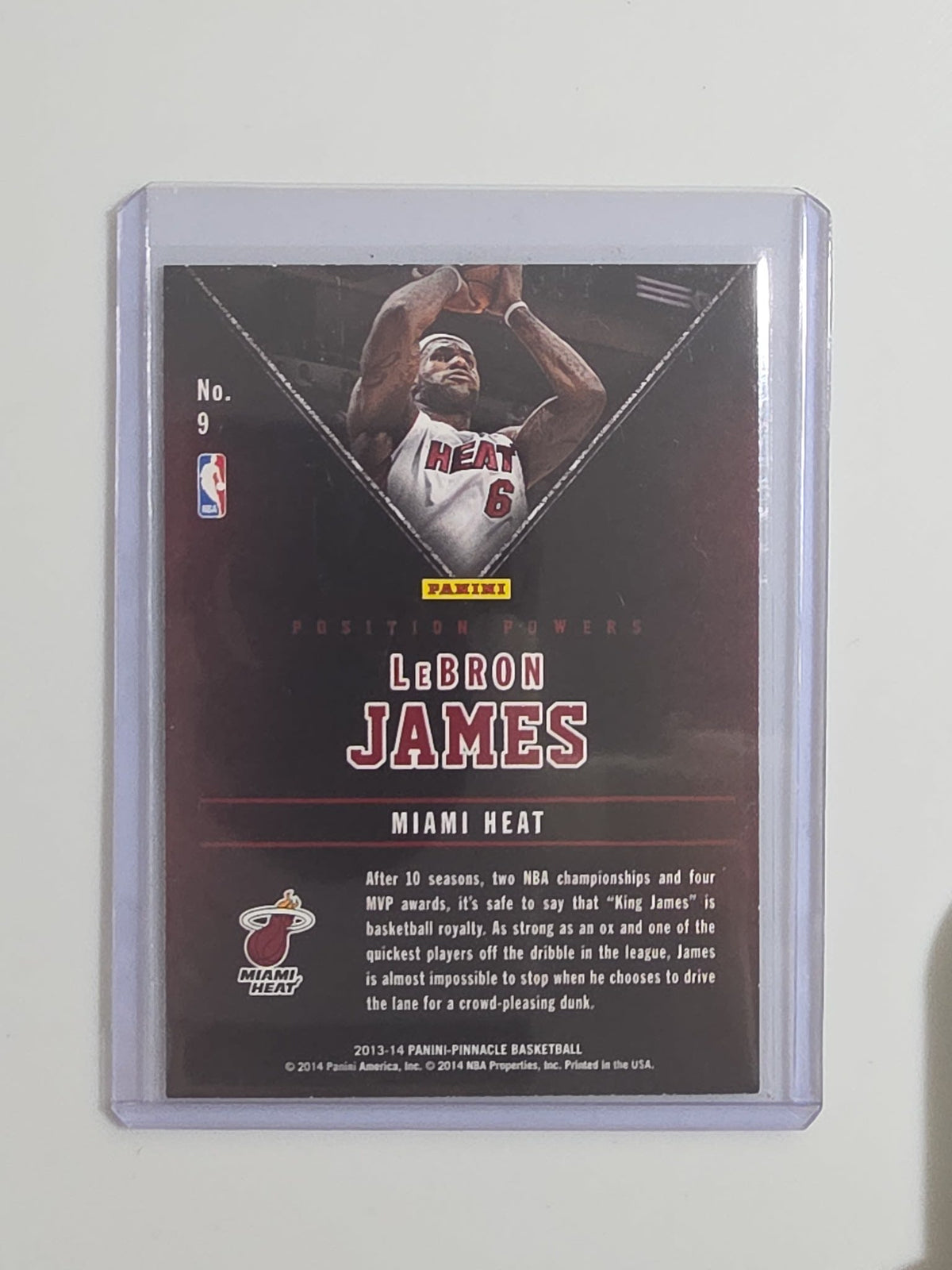 2013-14 Panini Pinnacle Position Powers LeBron James #9 - view 2