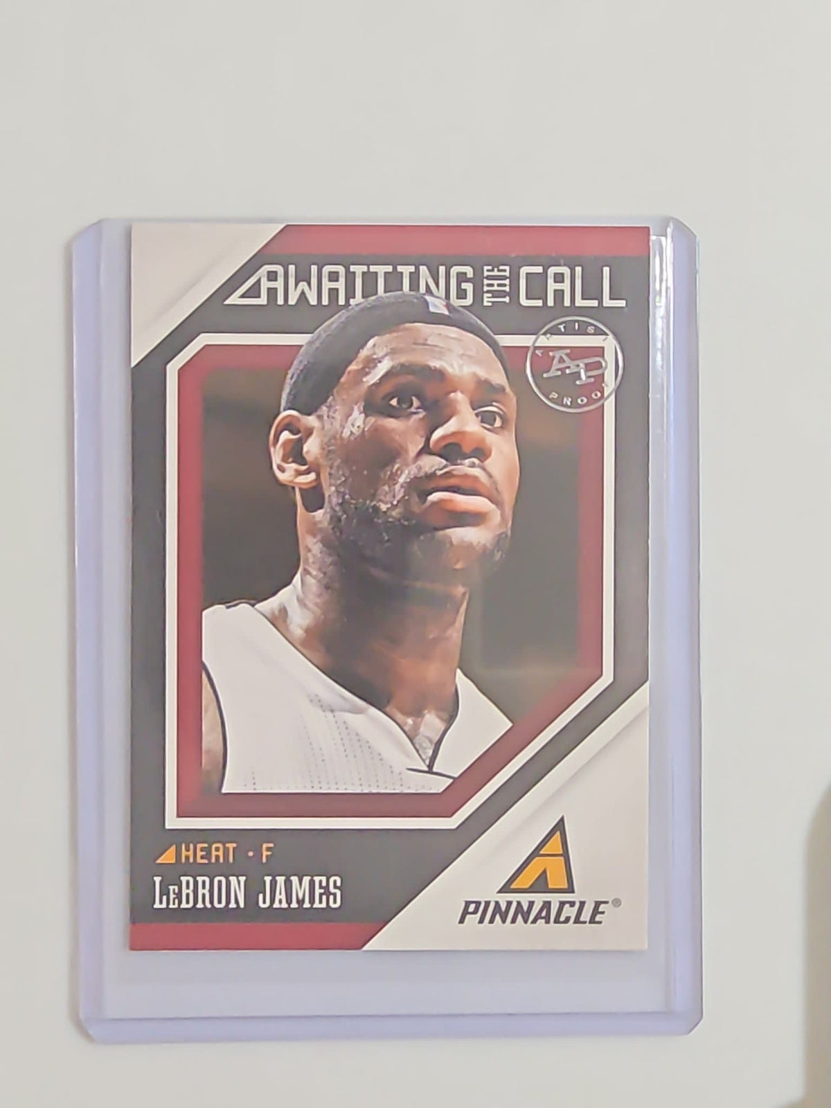2013-14 Panini Pinnacle Awaiting the Call LeBron James Artist Proof #8