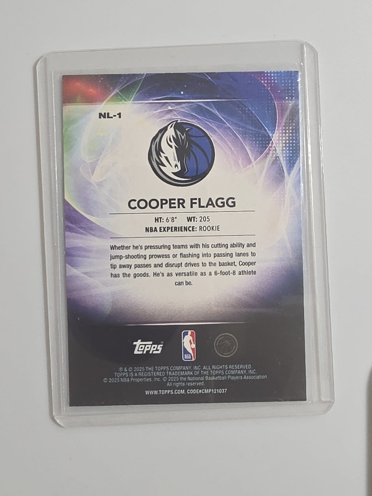 2025 Topps No Limit Cooper Flagg #NL-1 - view 2