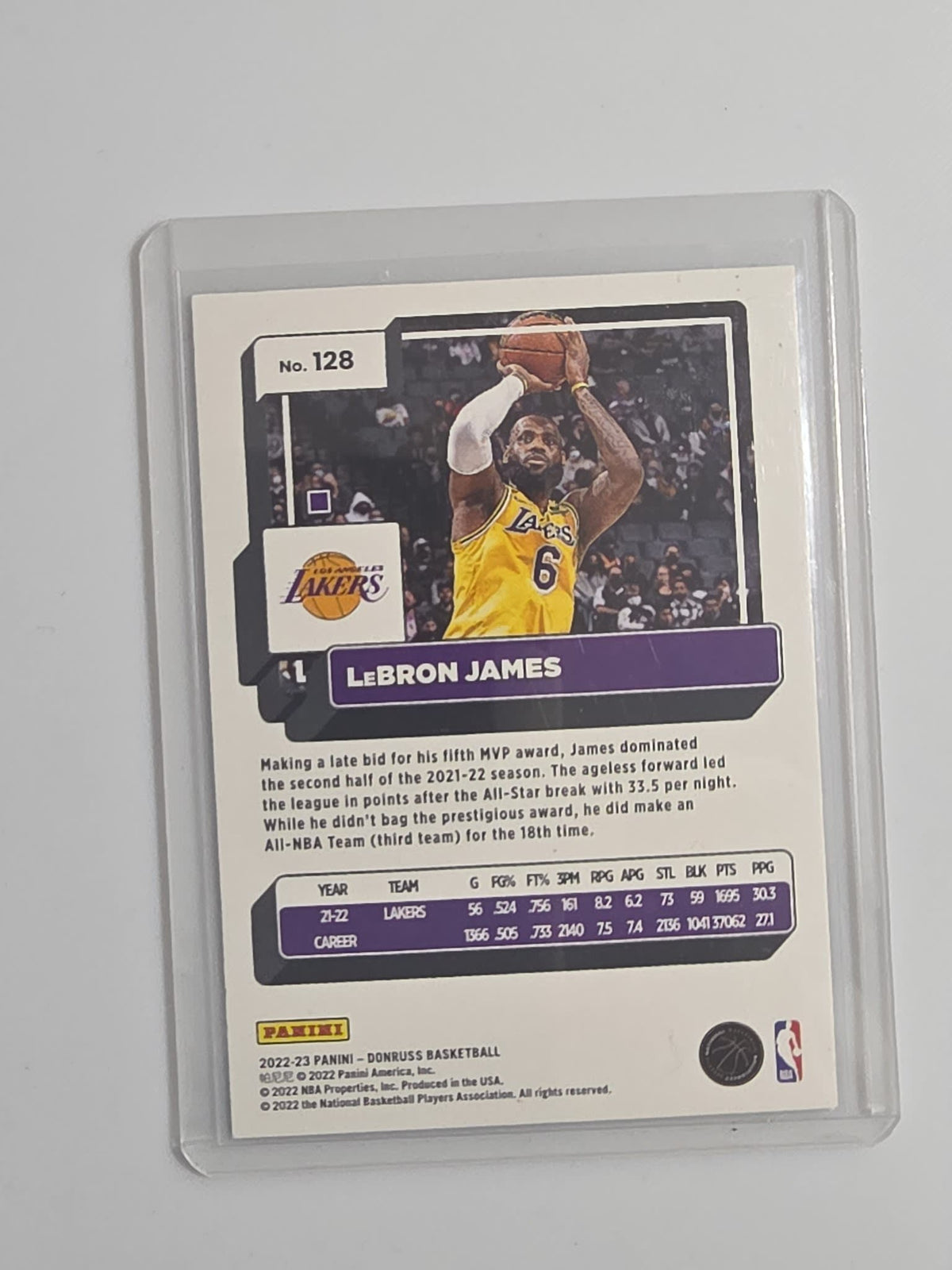 2022-23 Panini Donruss LeBron James #128 - view 2