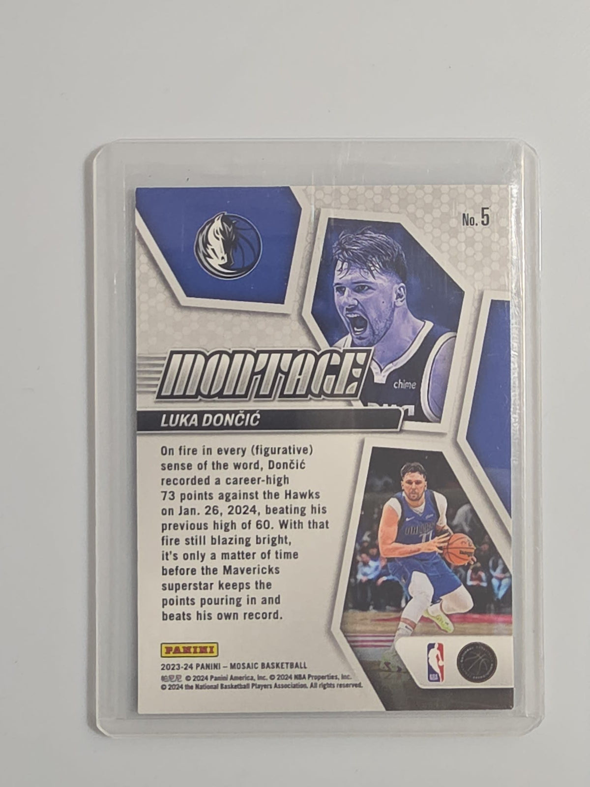 2023-24 Panini Mosaic Montage Luka Dončić #5 - view 2