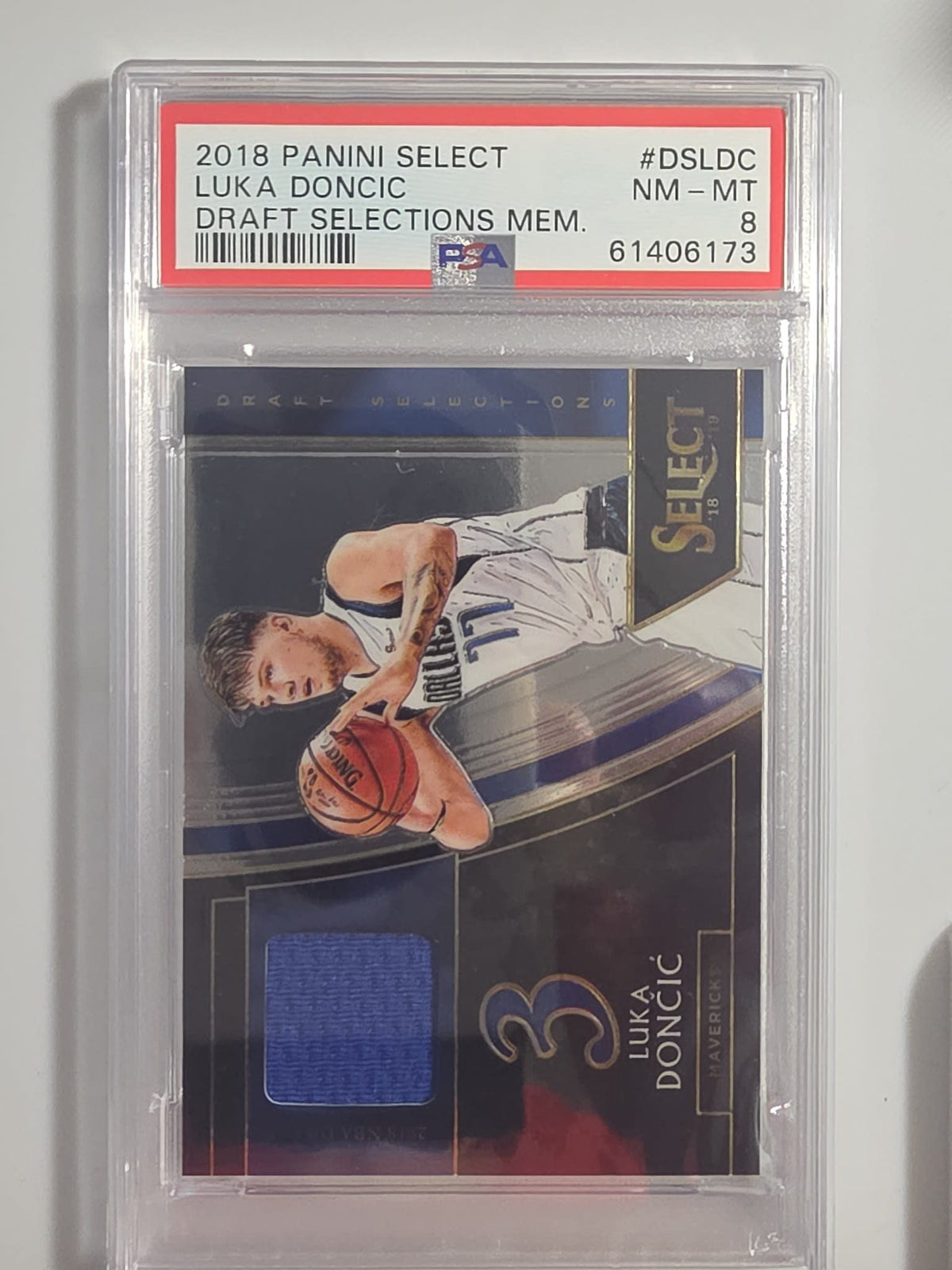 2018 Panini Select Draft Selections Mem. Luka Doncic #DSLDC PSA 8