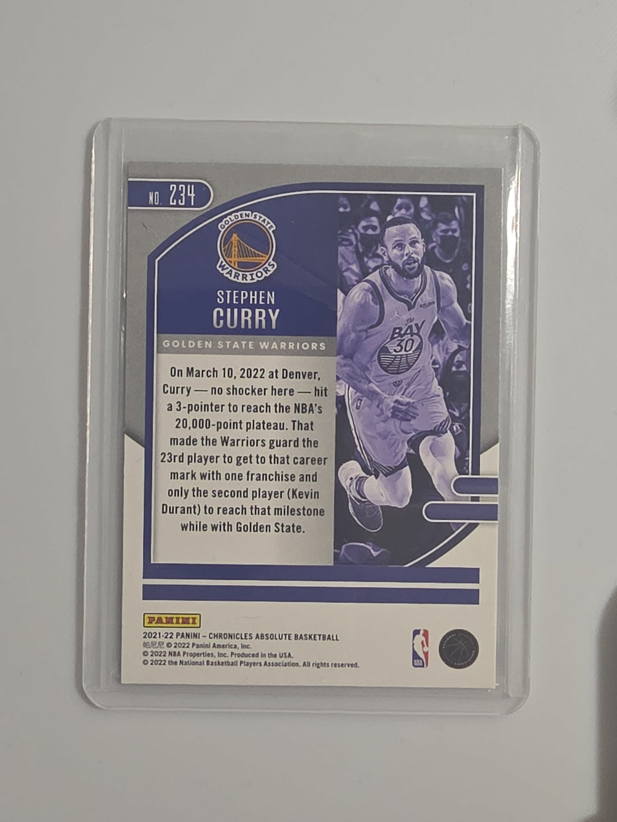 2021-22 Panini Chronicles Absolute Stephen Curry #234 - view 2