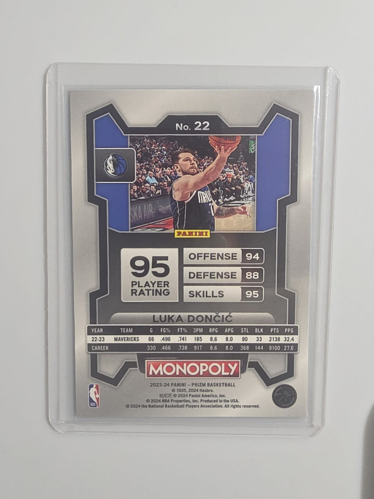 2023-24 Panini Prizm Monopoly Luka Dončić #22 - view 2