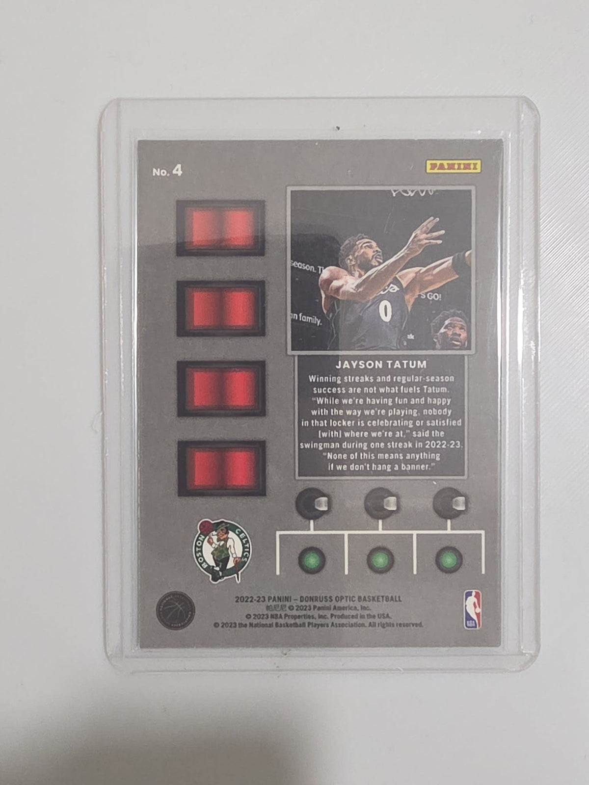2022-23 Panini Donruss Optic T-Minus 3... 2... 1... Jayson Tatum #4 - view 2
