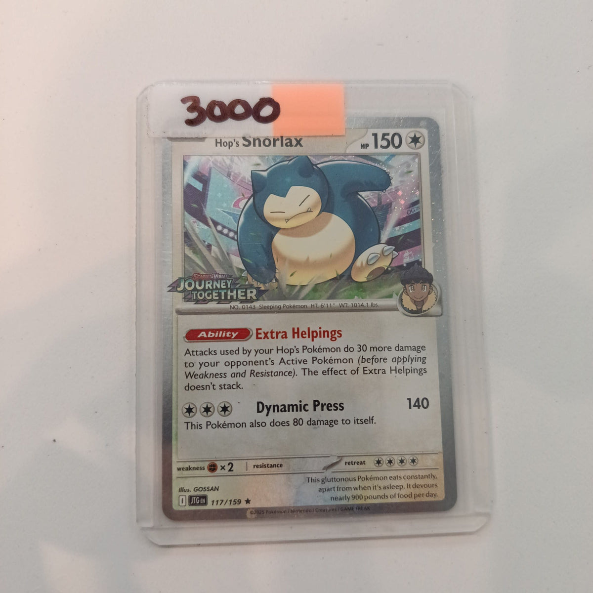 2025 Pokemon Company Scarlet & Violet: Journey Together Journey Together Hop's Snorlax #11