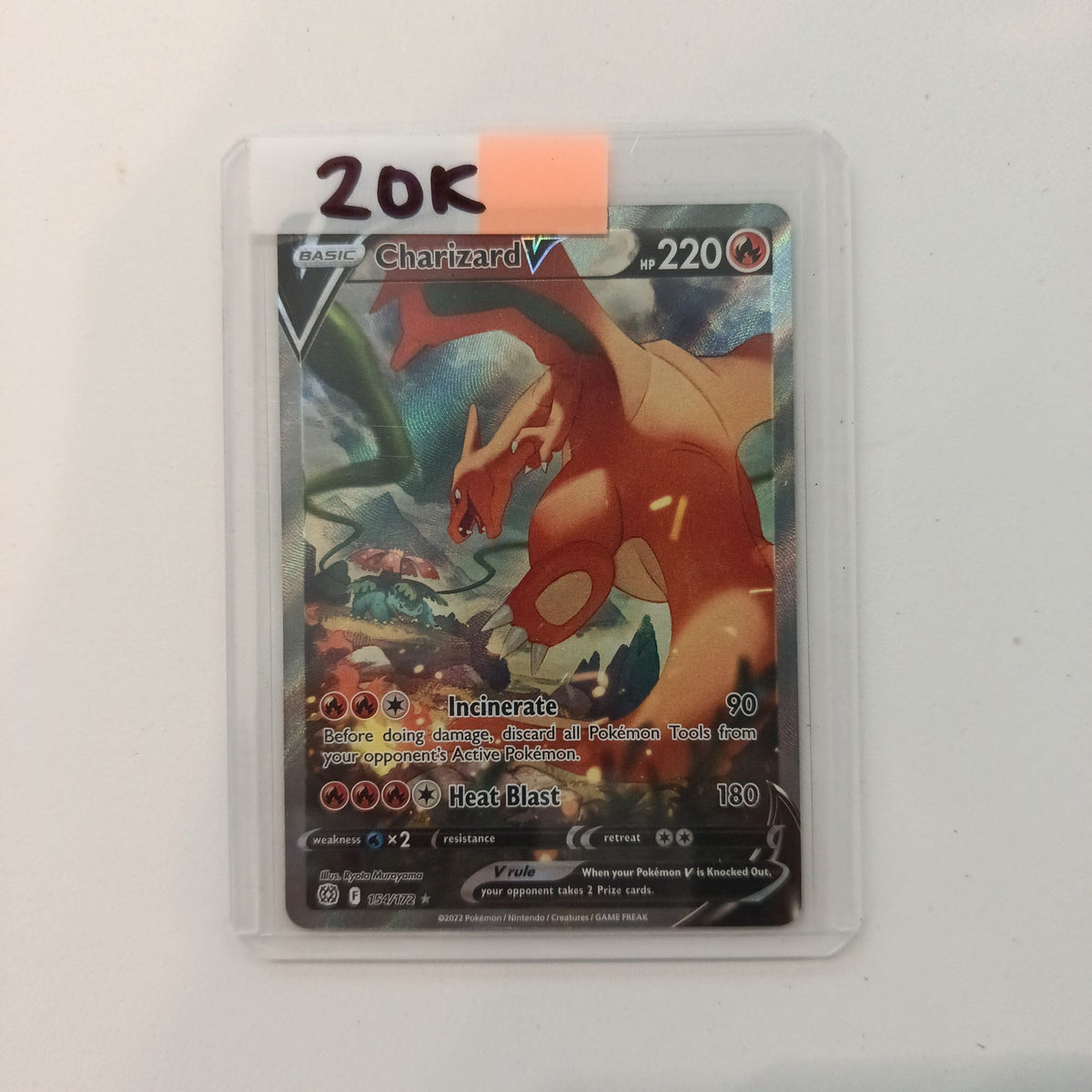 2022 Pokemon Company Brilliant Stars Charizard V Charizard Alternate Art #154/172