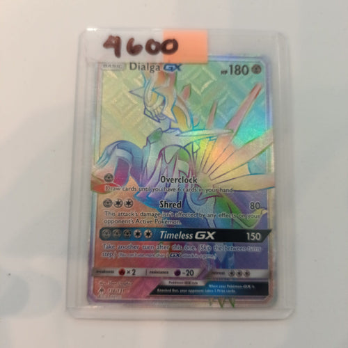 2018 Pokemon Company Forbidden Light GX Dialga GX Rainbow Rare #138/131